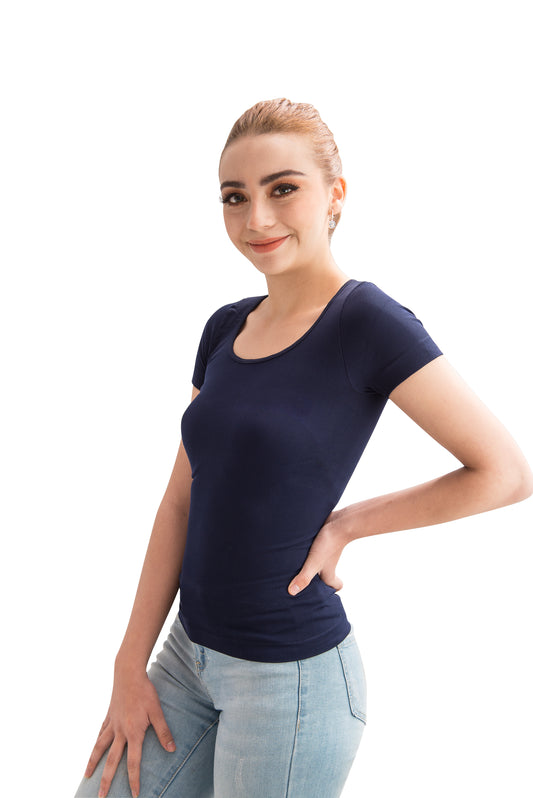 Manga Corta Cuello Redondo