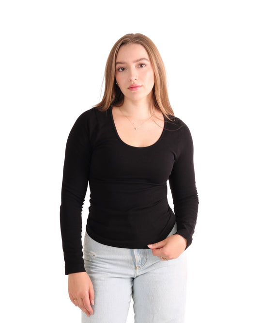 Manga Larga Cuello Redondo