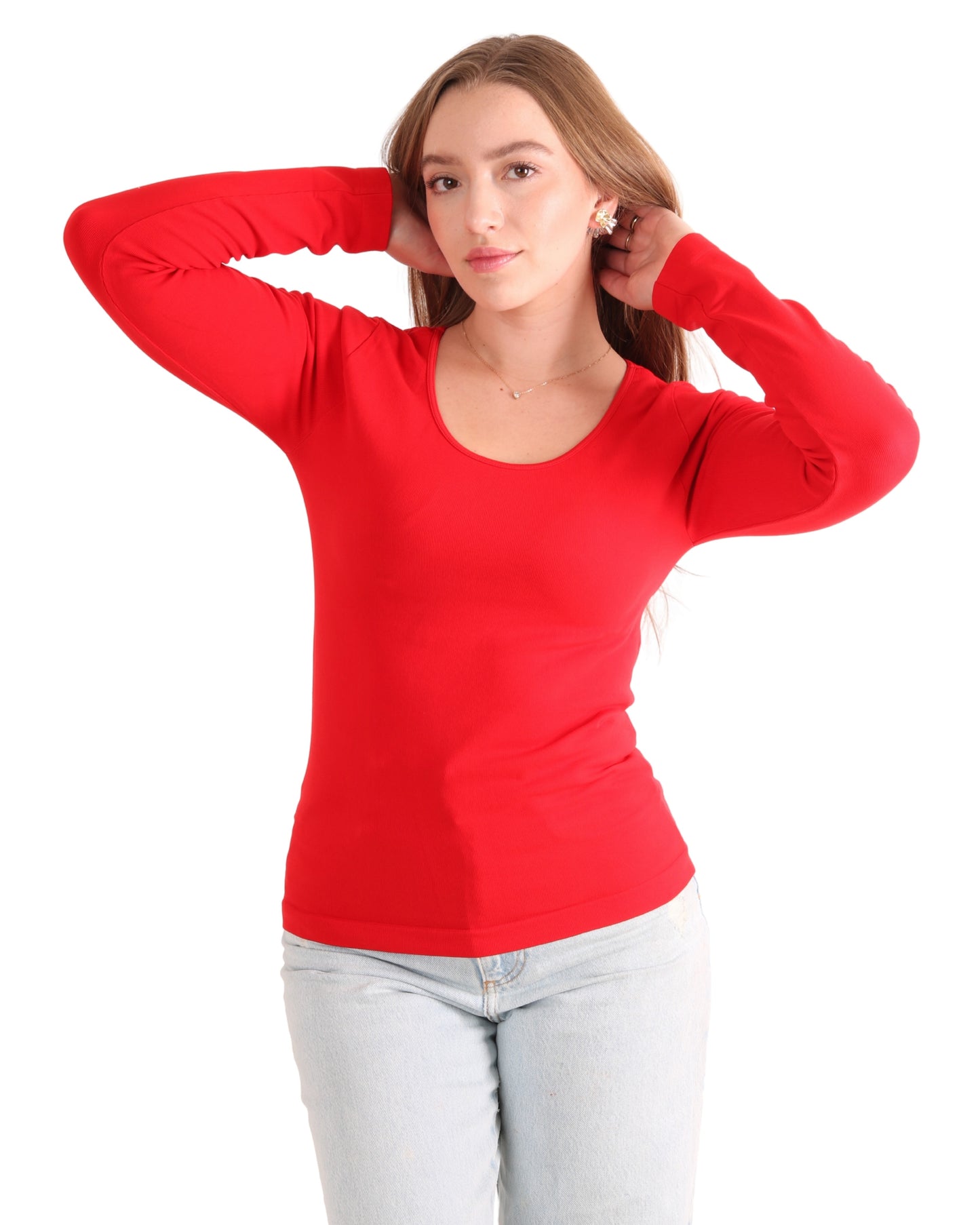 Manga Larga Cuello Redondo