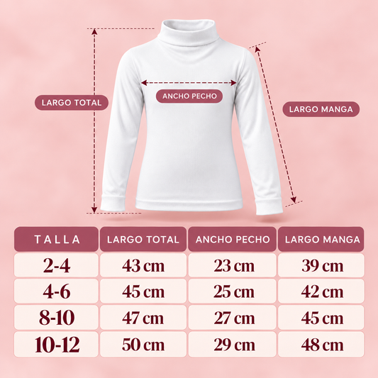 Manga Larga Cuello Alto Infantil