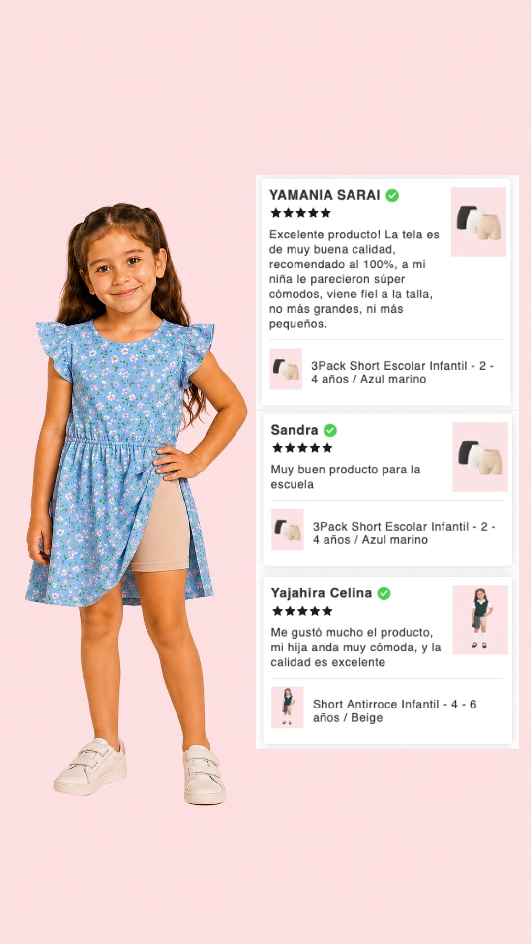 3Pack Short Escolar Infantil