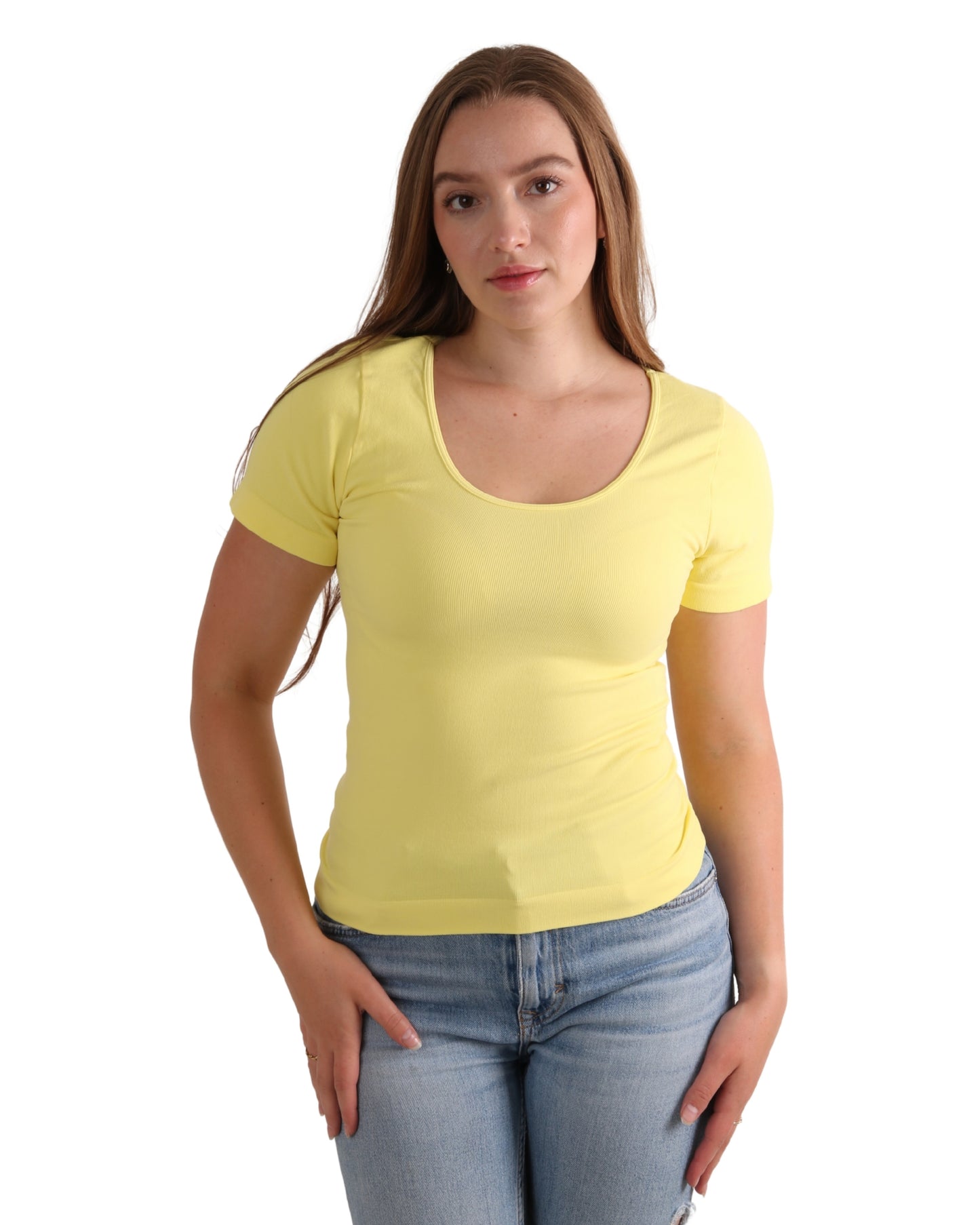 Manga Corta Cuello Redondo