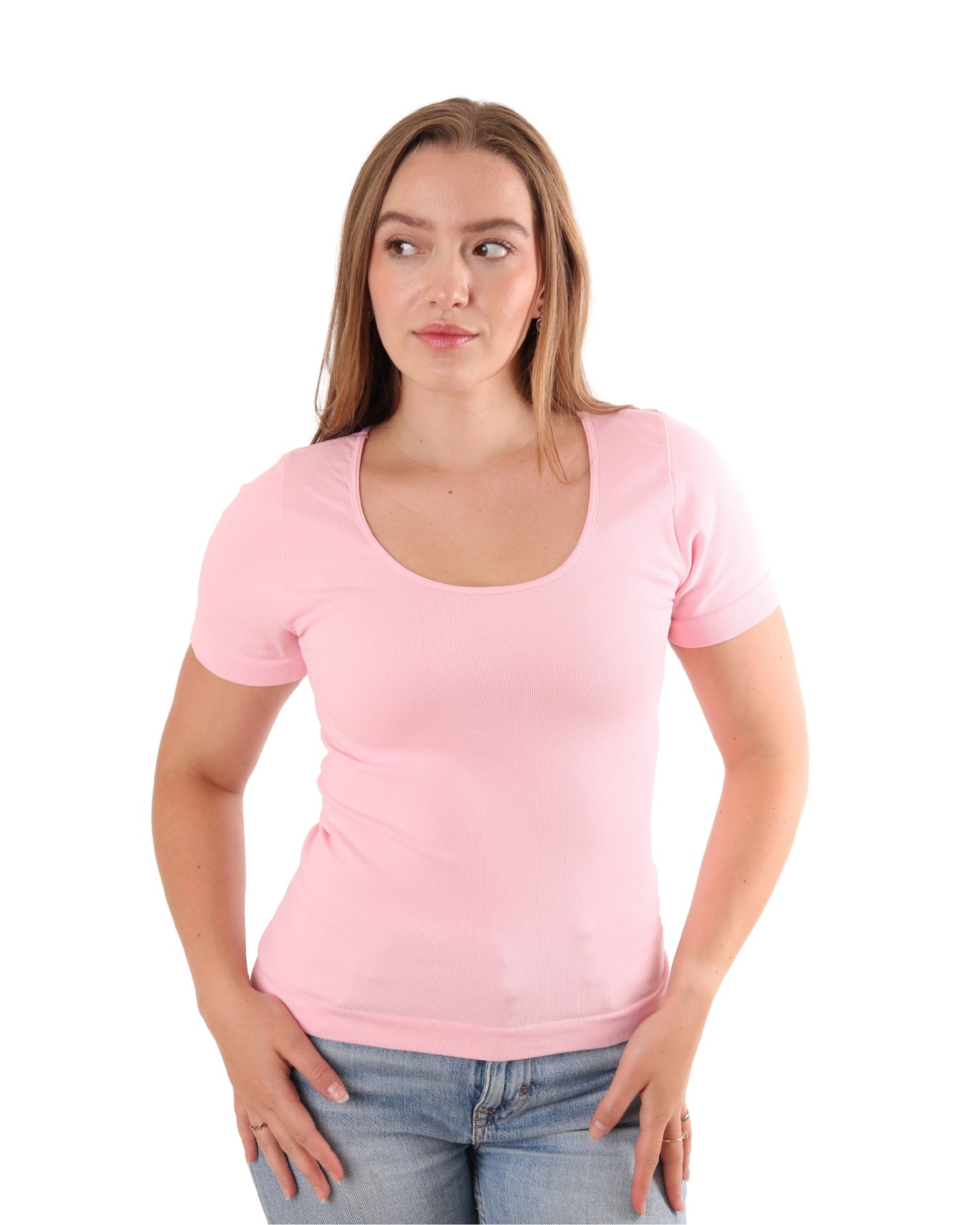 Manga Corta Cuello Redondo