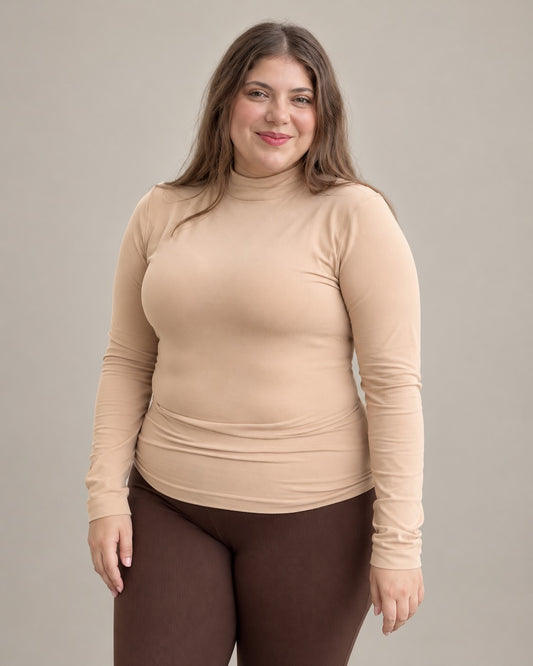 Playera Manga Larga Cuello Alto