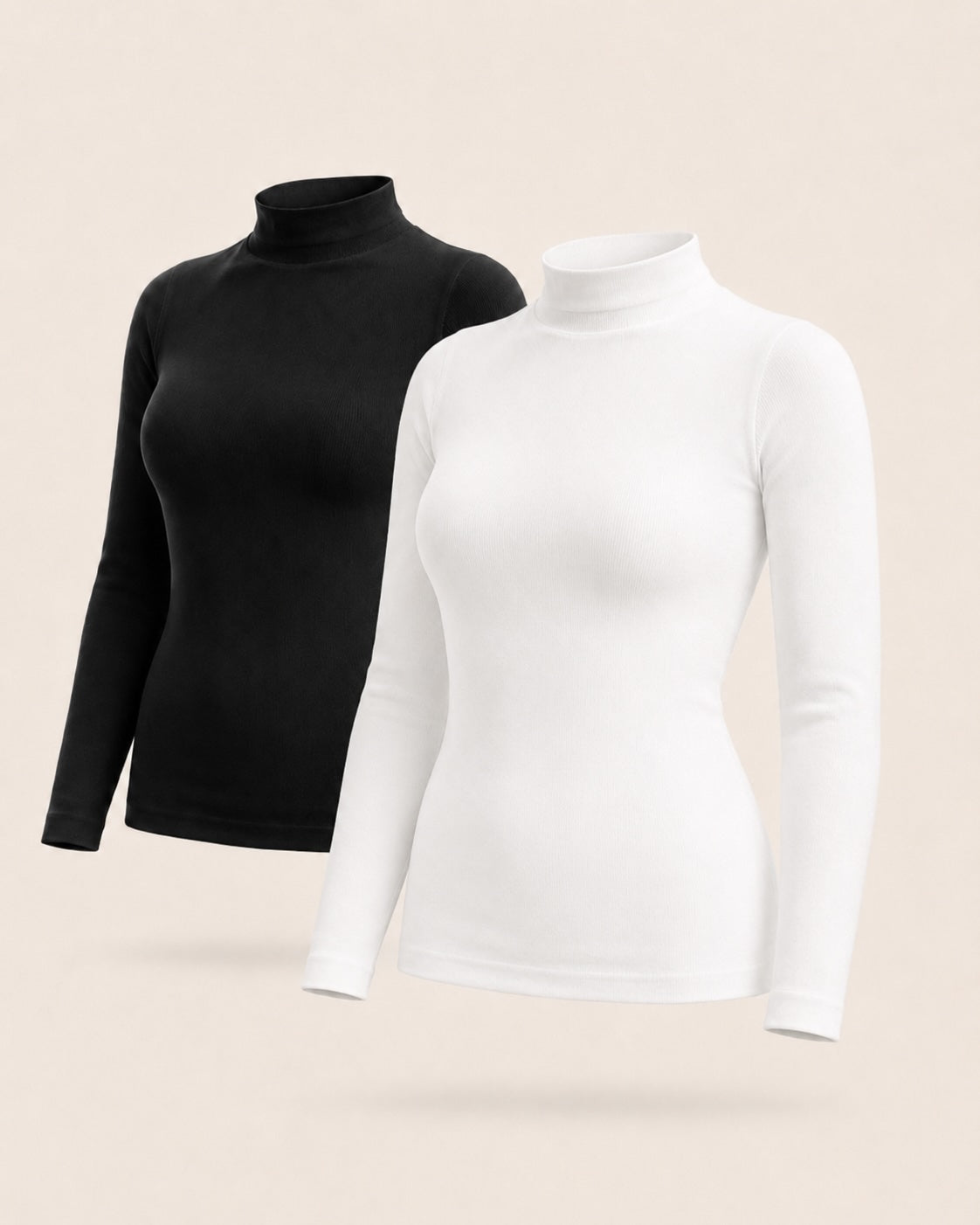 Pack de 2 Playeras Manga Larga Cuello Alto