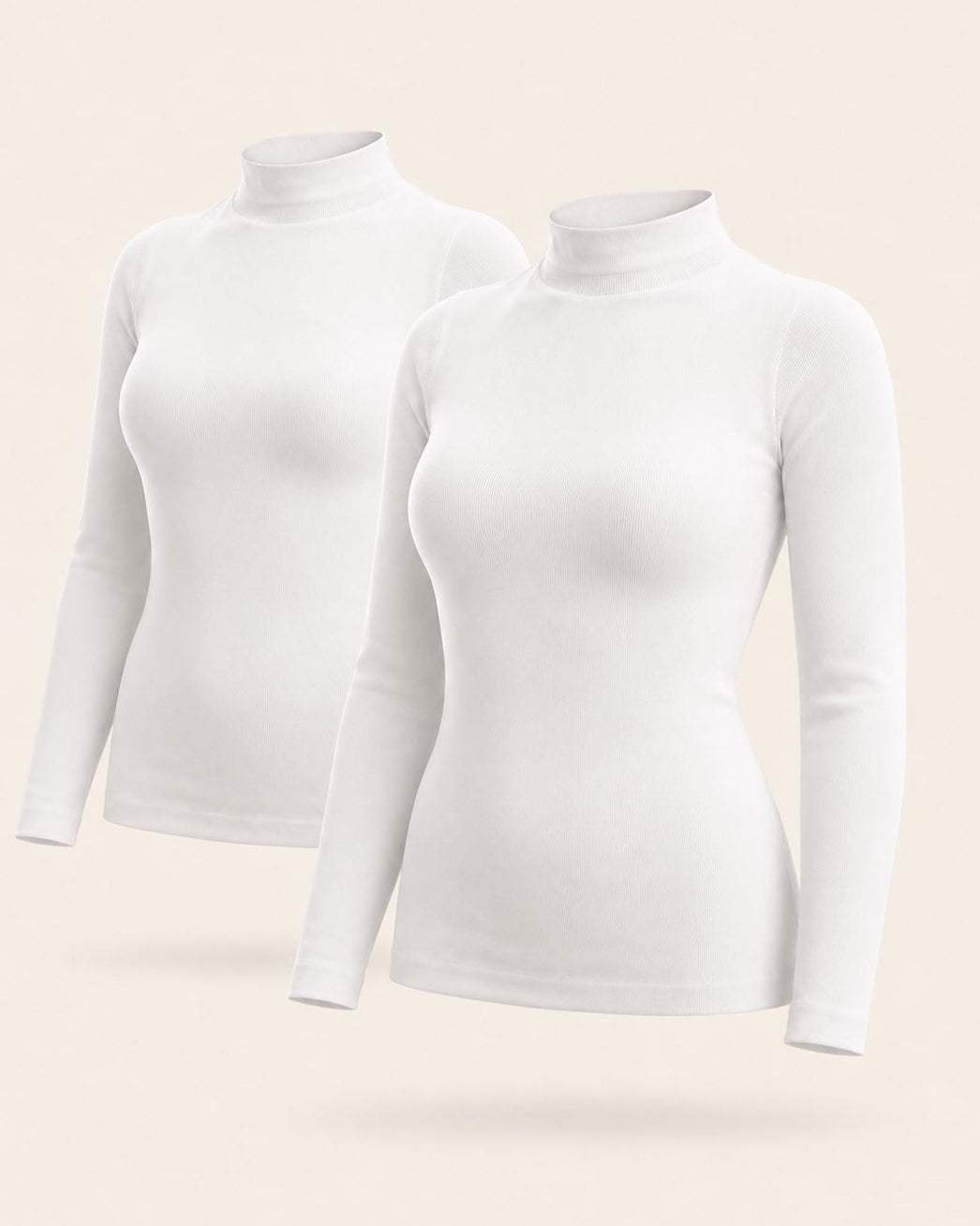 Pack de 2 Playeras Manga Larga Cuello Alto