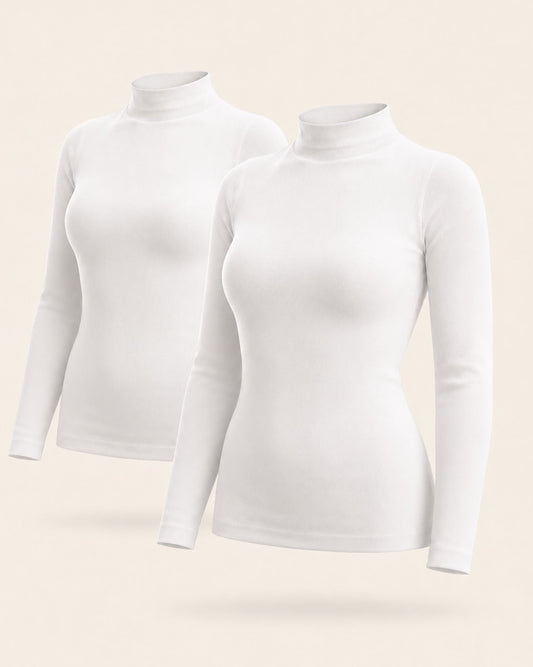 Pack de 2 Playeras Manga Larga Cuello Alto