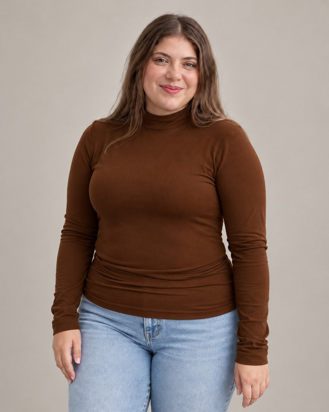 Playera Manga Larga Cuello Alto
