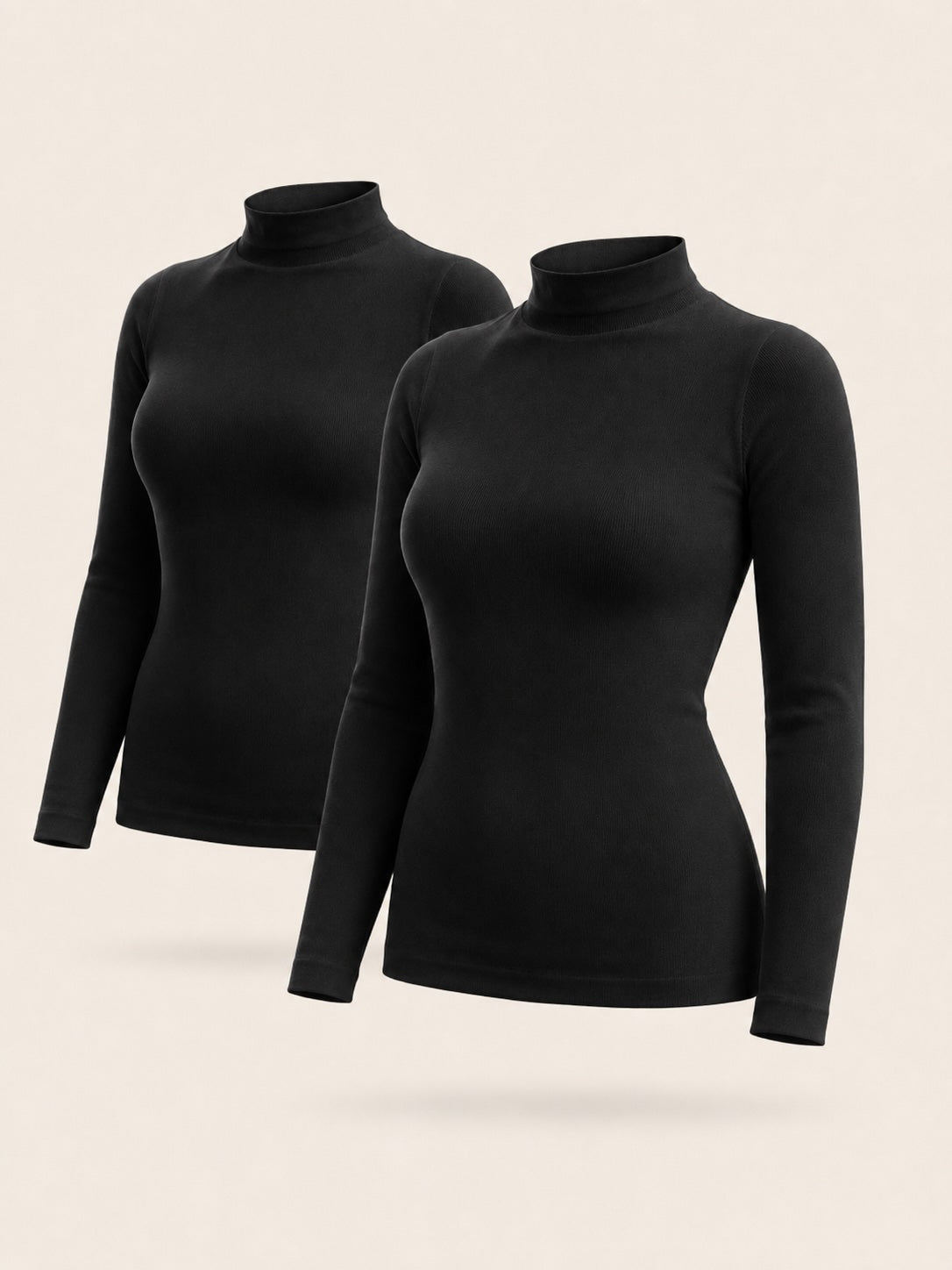 Pack de 2 Playeras Manga Larga Cuello Alto