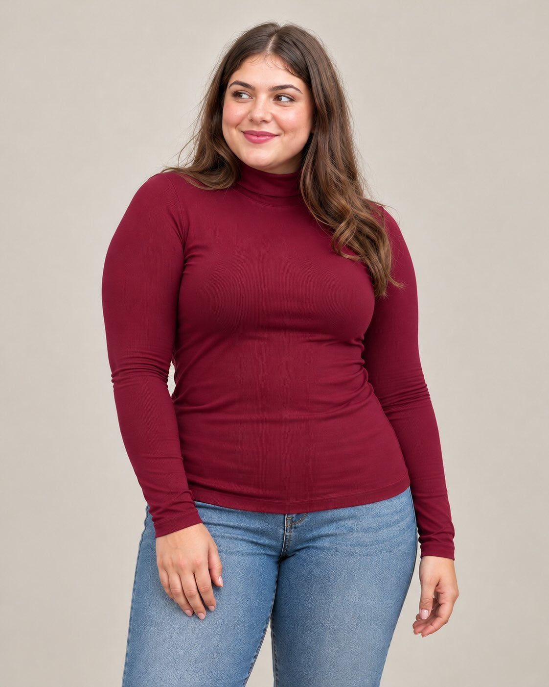 Playera Manga Larga Cuello Alto