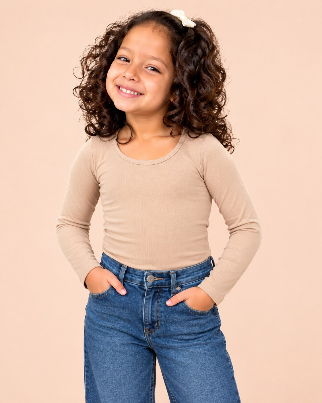Manga Larga Cuello Redondo Infantil