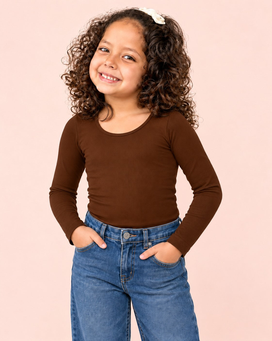 Manga Larga Cuello Redondo Infantil