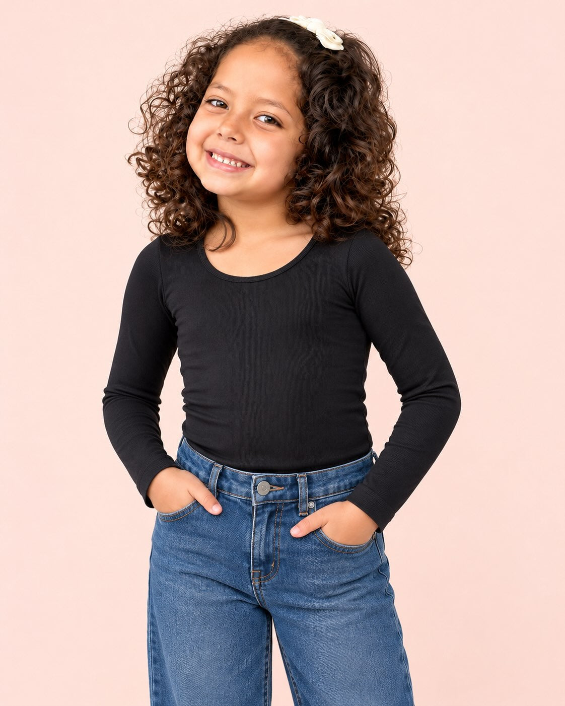 Manga Larga Cuello Redondo Infantil