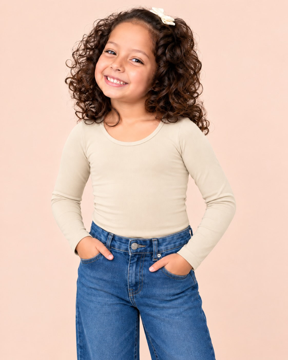 Manga Larga Cuello Redondo Infantil