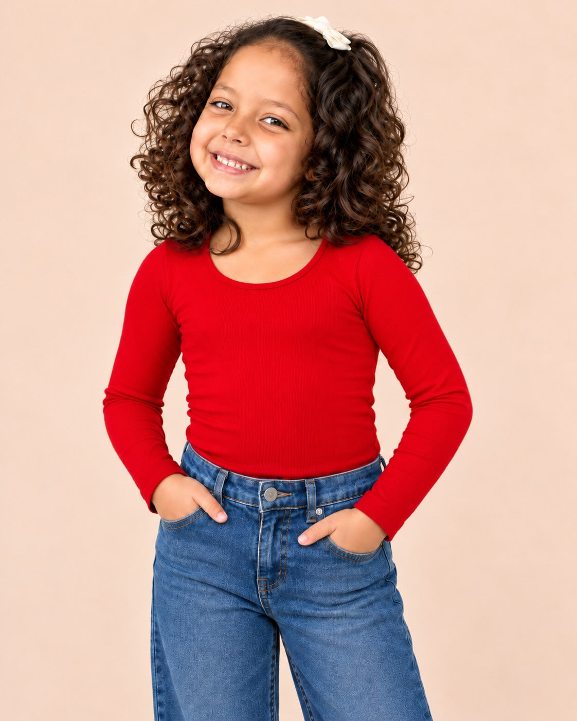 Manga Larga Cuello Redondo Infantil